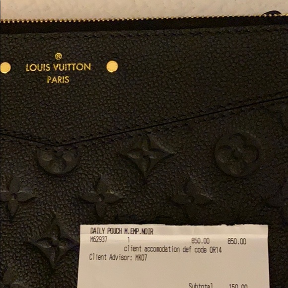 ❌SOLD❌Louis Vuitton Daily Pouch Empreinte Black - Picture 10 of 11